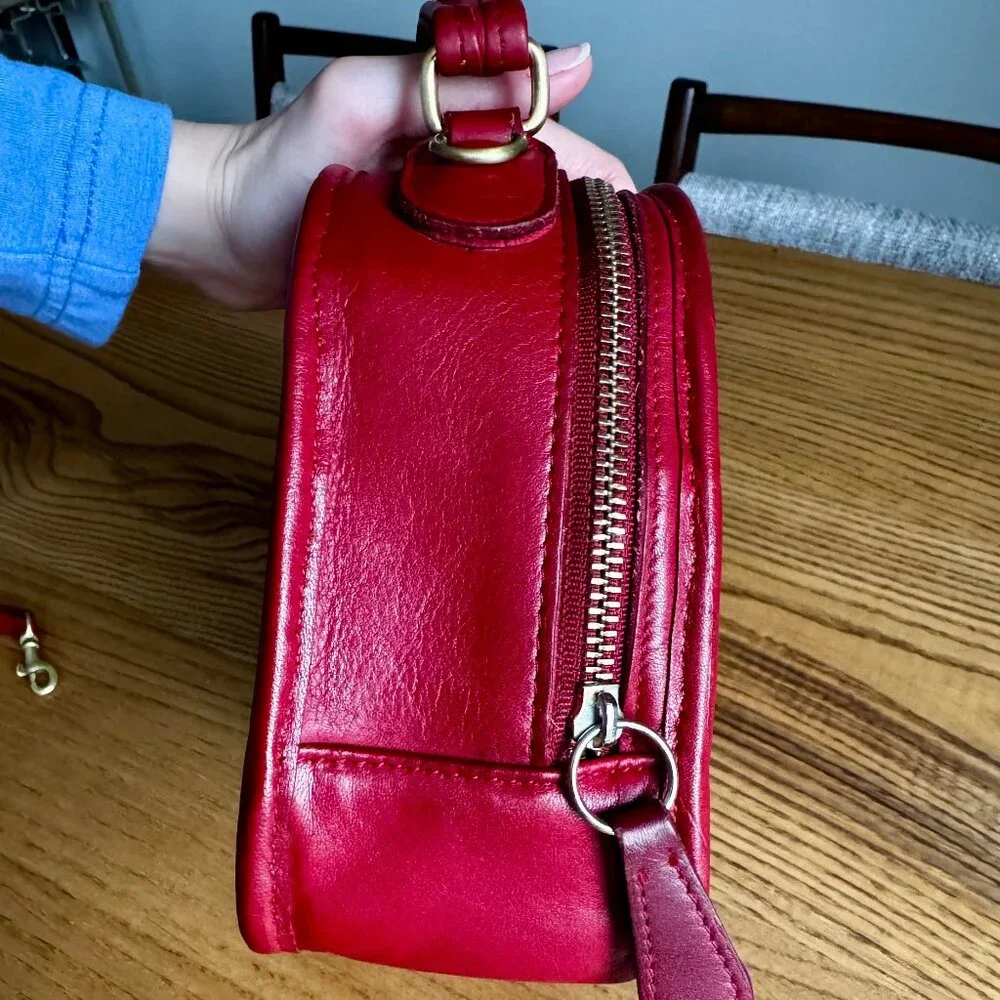 Coach Red Leather Crossbody Bag - Picture 5 of 16